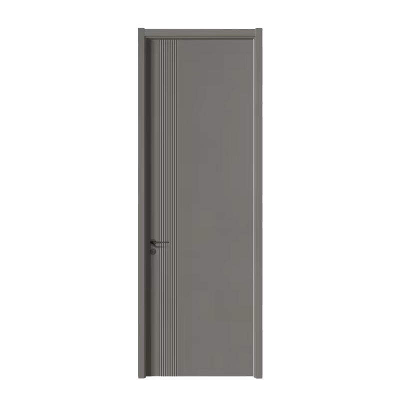 Dark Grey Modern Minimalist WPC Door Panel