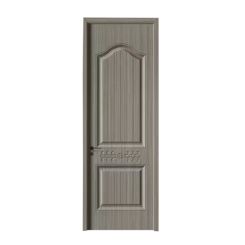 Dark Grey Wood Grain Elegant Carved WPC Door Panel